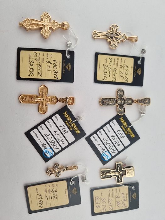 Золотой крестик литой