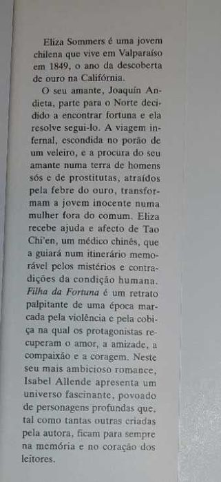 Livro: Filha da Fortuna