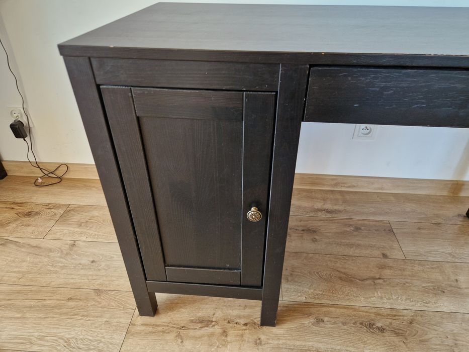 Biurko hemnes ikea 120x55 cm wenge czarny brąz