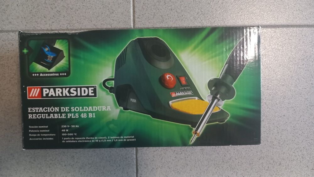 Estação de Soldadura Parkside PLS 48 B1 – Regulável 100–500 °C (Nova)