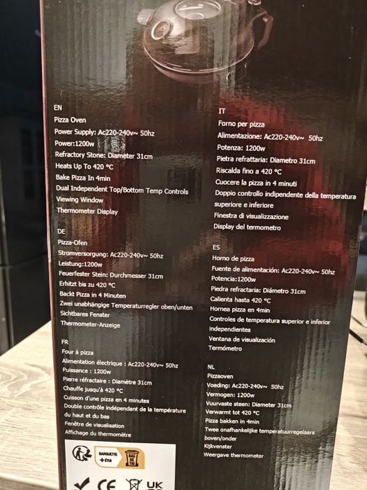 Piec do pizzy pizza maker Klaif 1200w