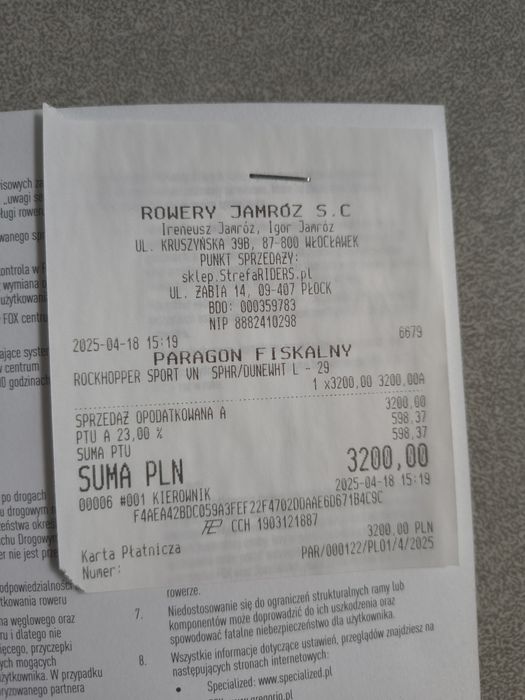 Rower specialized jak nowy