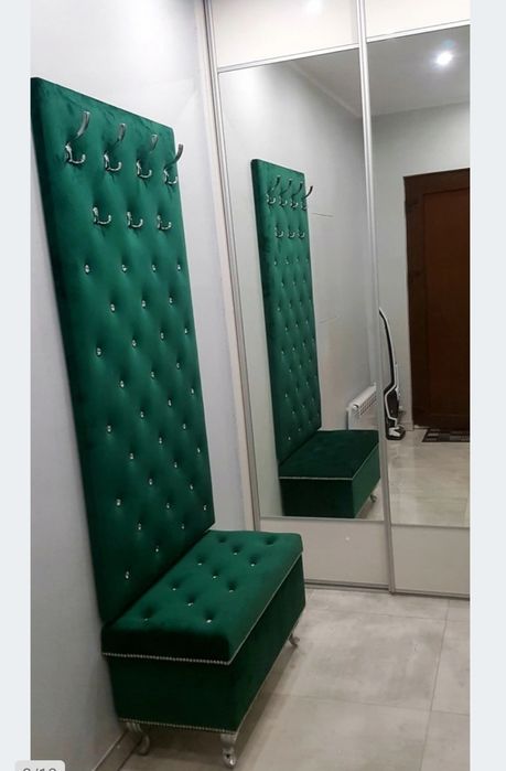 Zestaw Wieszak Pufa Tapicerowana 175cm