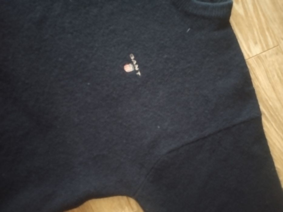 Sweter Gant granatowy 100% owcza wełna