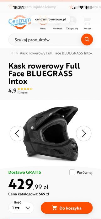 Kask rowerowy Full Face BLUEGRASS Intox