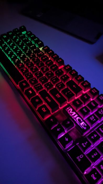 Teclado Gaming iMICE AK-600 com iluminação – Novo, RU/EN