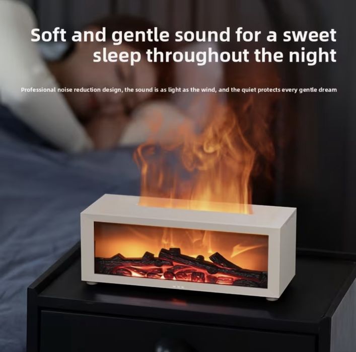 Зволожувач повітря у вигляді каміна з LED-підсвіткою.