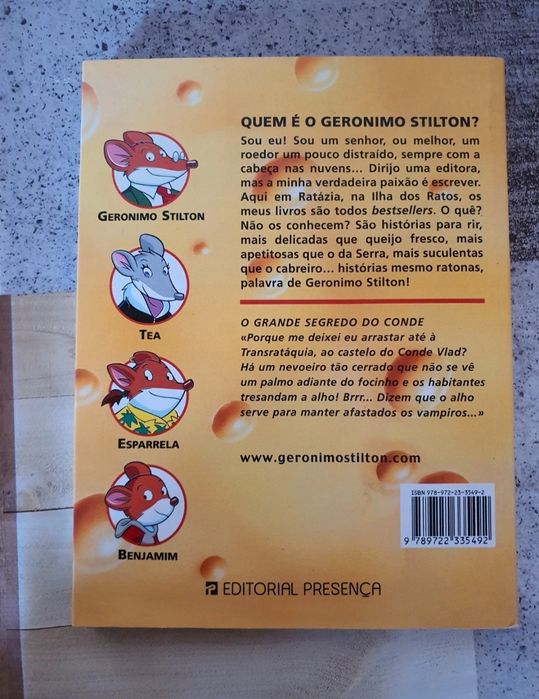 Geronimo Stilton O Grande Segredo do Conde Editorial Presença