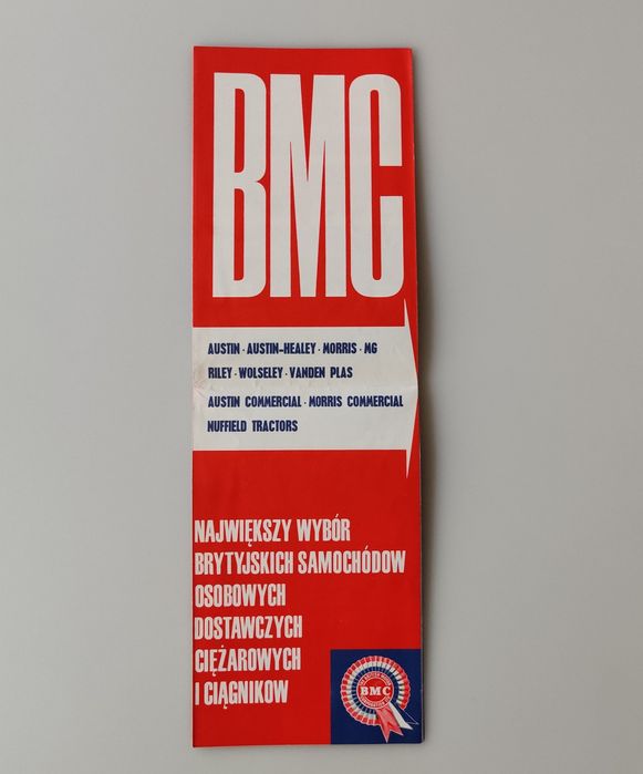 Prospekt motoryzacyjny brytyjskie samochody BMC lata 60 PRL