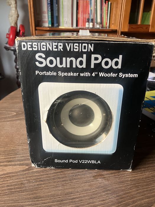 Coluna portátil Designer Vision Sound Pod V22WBLA – Nova, para iPod