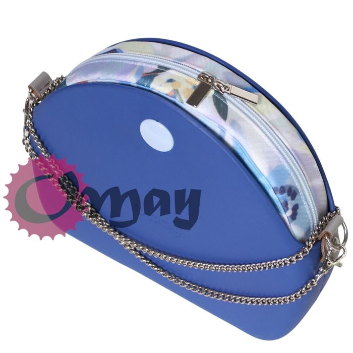 organizer OBAG Moon Light ML kwiaty błękit granat 2 kieszenie OMAY