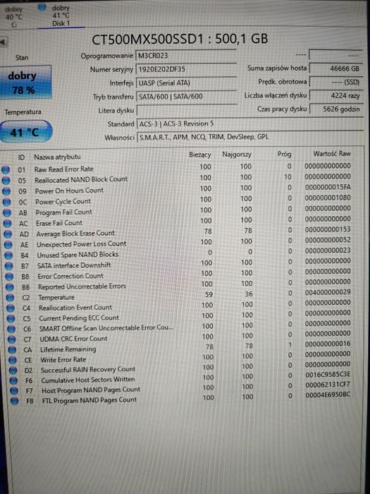 Crucial MX500 500GB SATA 2.5"