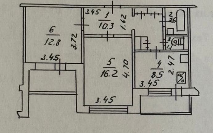 Продаж 2 кімнатна Бальзака 44 Троєщина