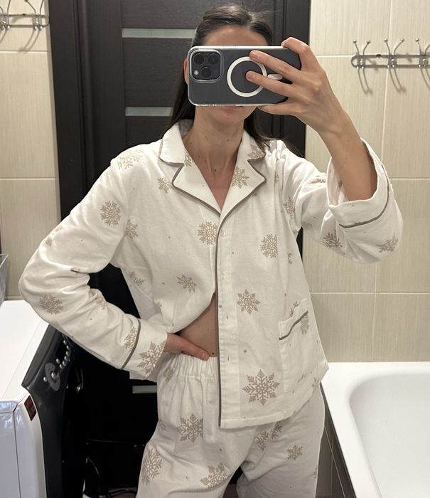 НОВА! Тепла піжама з сніжинками