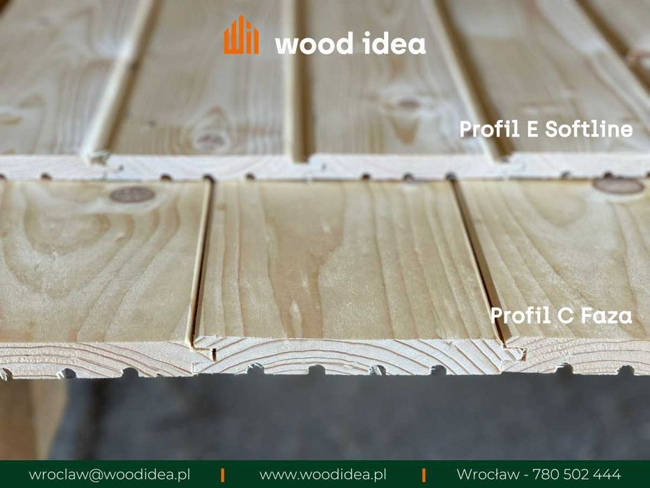 Deska elewacyjna | boazeria | podbitka | świerk | 14x121 mm 4,8m kl.AB