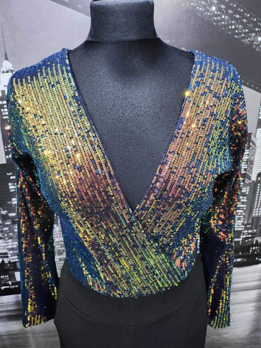 Cekinowy kombinezon multikolor nowy