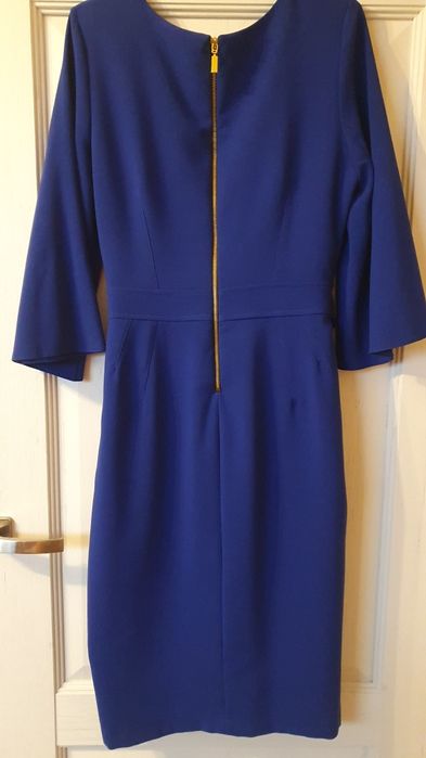 Sukienka ołówkowa chabrowa