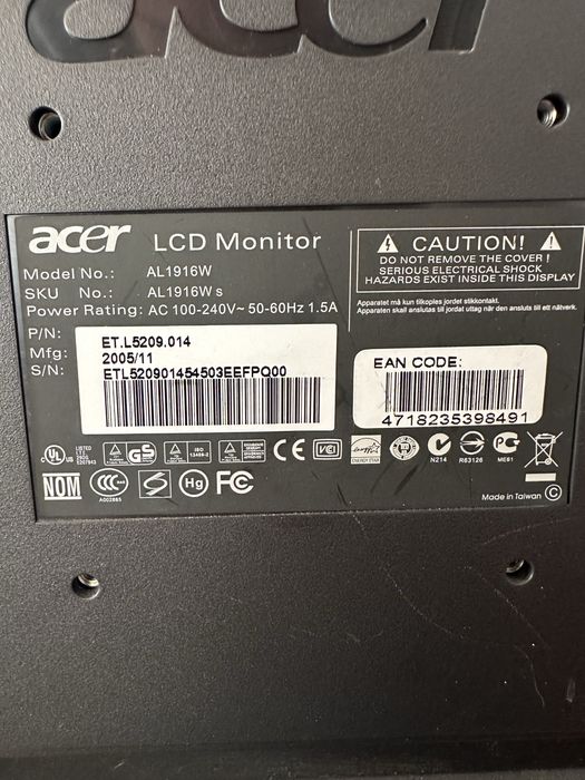 Monitor ACER AL1916W