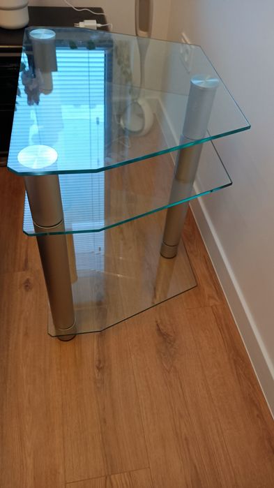 Szklana szafka RTV półka tv