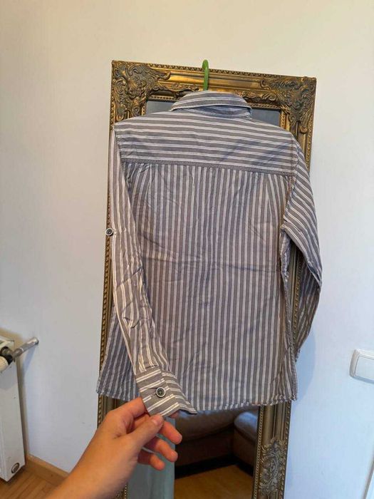 Брендова базова сорочка в полоску  некст від h&m 9-10років 140см
