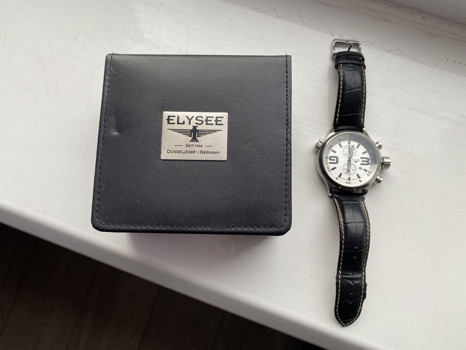 Часы ELYSEE кварц с усложнением, Германия, новый ремешок/батарейка