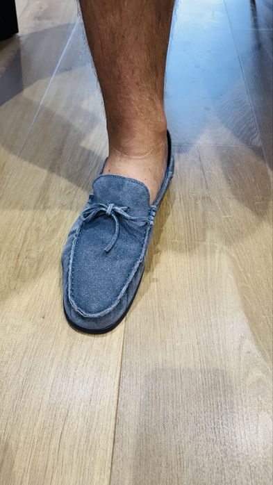 Макасини, туфлі, лофери чоловічі сині zara 42
