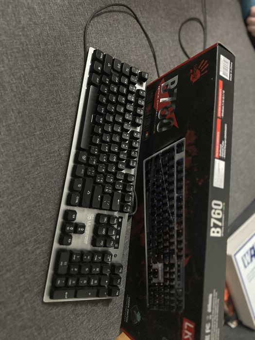 Клавіатура провідна A4Tech Bloody B760 Green Sw Black