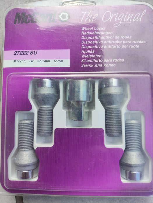 Śruby zabezpieczające mcgard 2722 su stożek m14x1.5 17 27,3mm