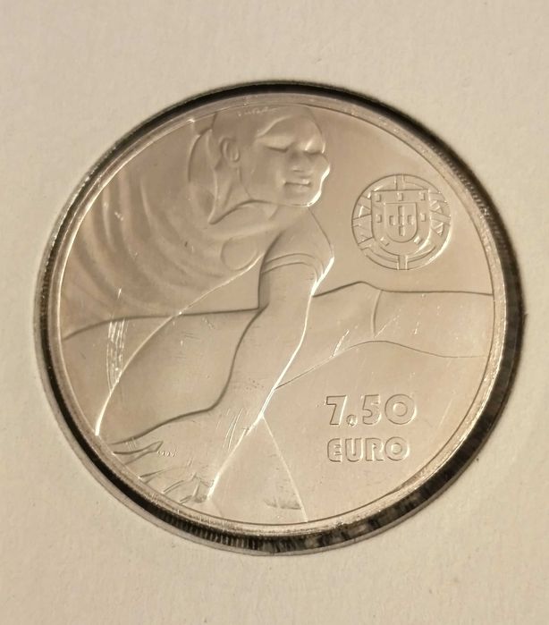 Moeda de 7,50 euros Prata Eusébio
