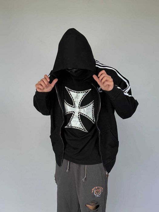 Balenciaga Adidas - zip hoodie худи черная зіпка худі кофта чорна