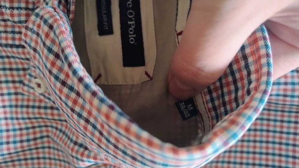 Casualowa koszula w kratkę męska długi rękaw. Marc o'Polo