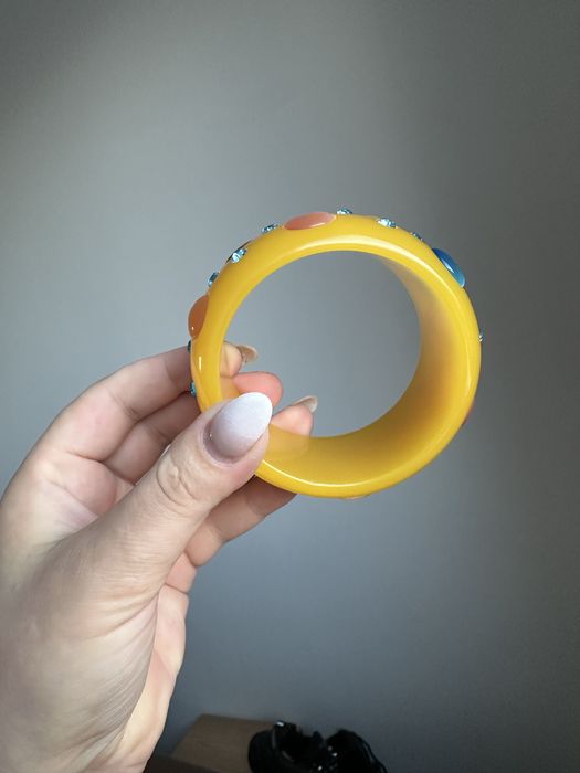 Przepiękna, masywna bransoletka typu bangle