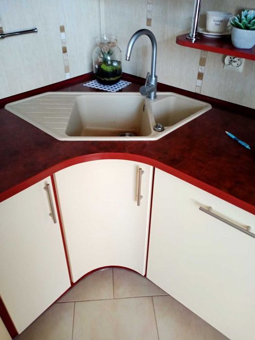 Zlew narożny granit piaskowy