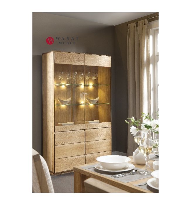 Zestaw Mebli Lite drewno Dębowe Atlanta Dekort