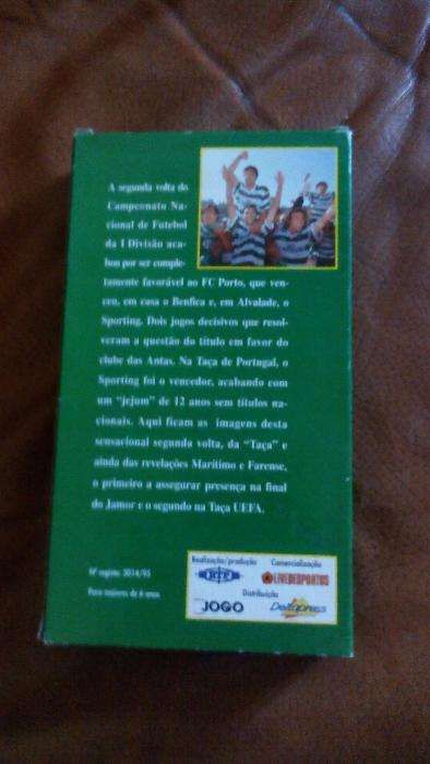 2 Cassetes VHS (I e II parte) campeonato nacional de futebol 94/95