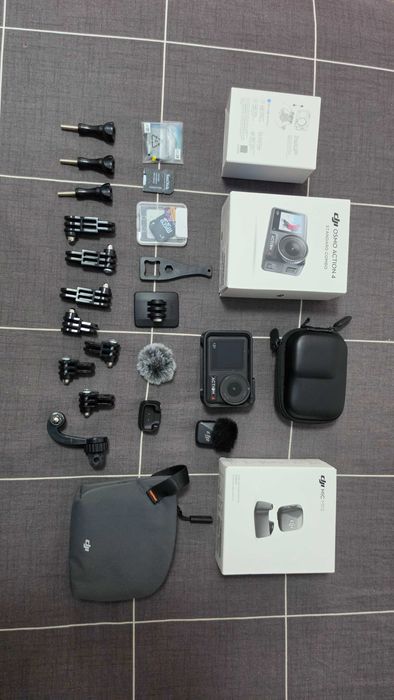 Câmera DJI Osmo Action 4 + microfone DJI Mini
