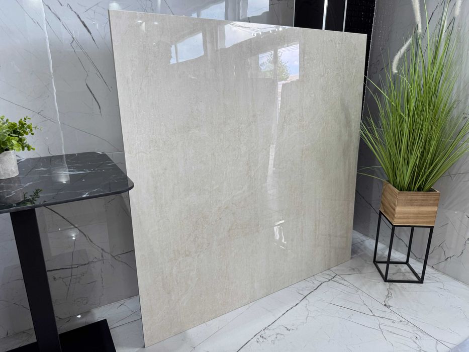 Płytka polerowana, gres beżowy 120x120 –luksusowy połysk! -49,90 zł/m²