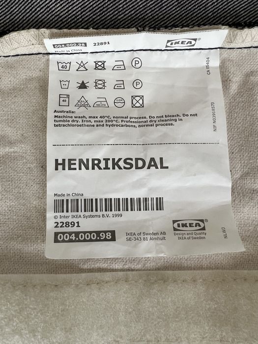 Komplet  4 jeansowych pokrowców na krzesła Ikea