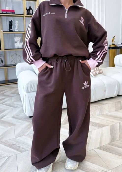 Dres damski ciepły spodnie bluza