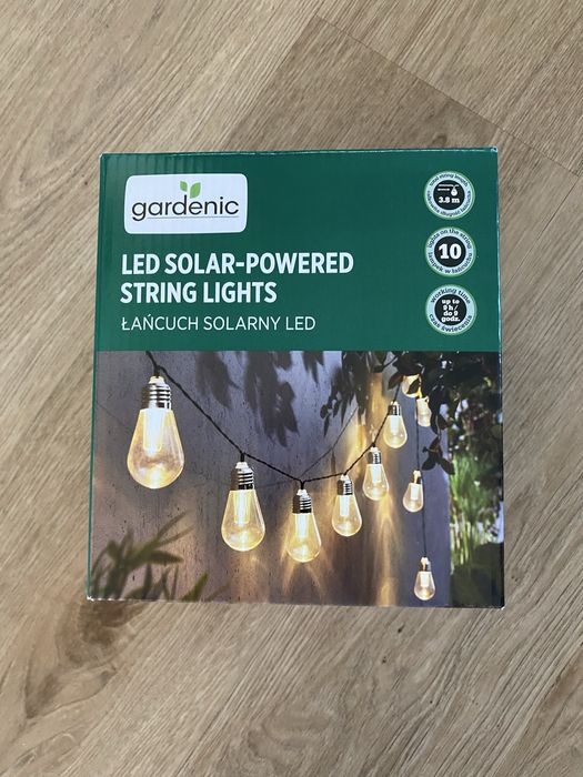 Lancuch solarny led 3.8m 10 lampek gardenic