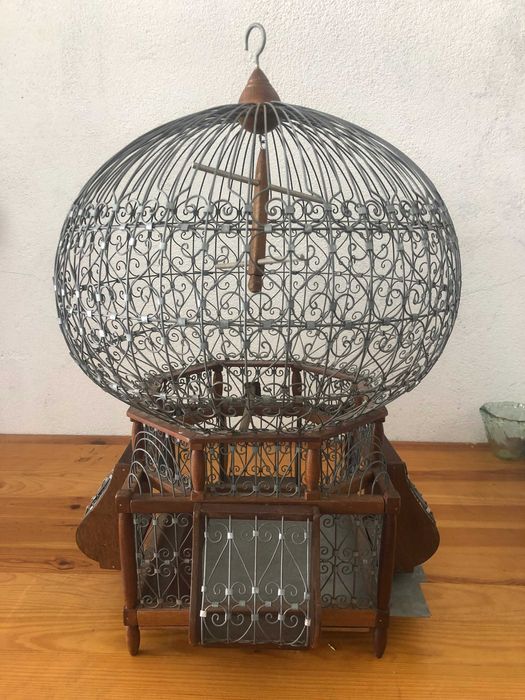 Gaiola de antiquário para decoração