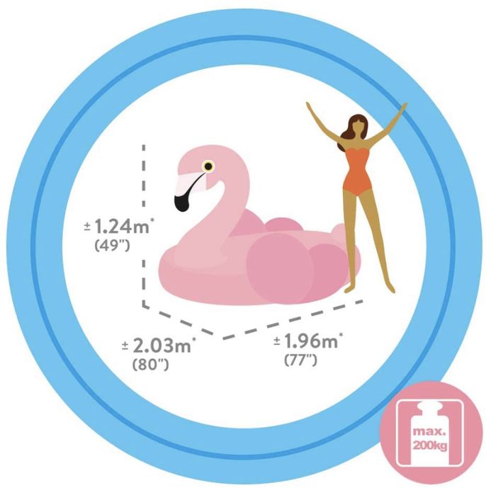 Flamingo bóia grande insuflável INTEX NOVO (2m de diâmetro)