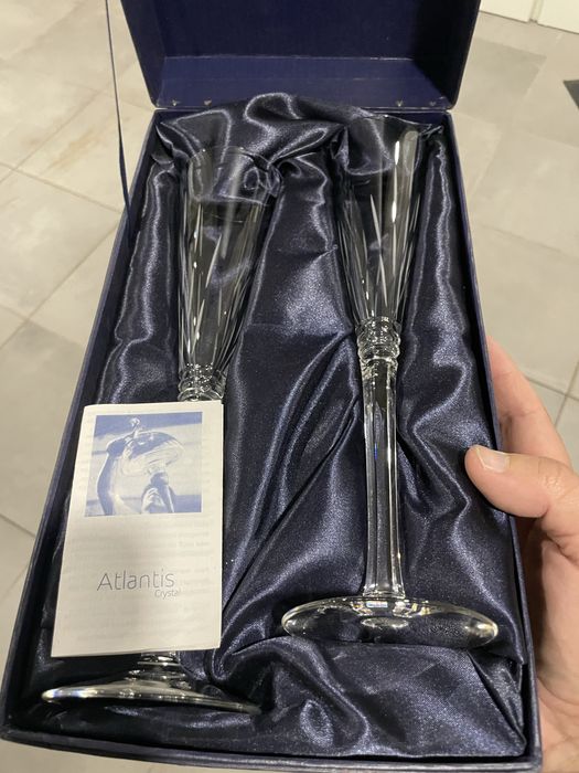 Conjunto 2 flutes atlantis cristal