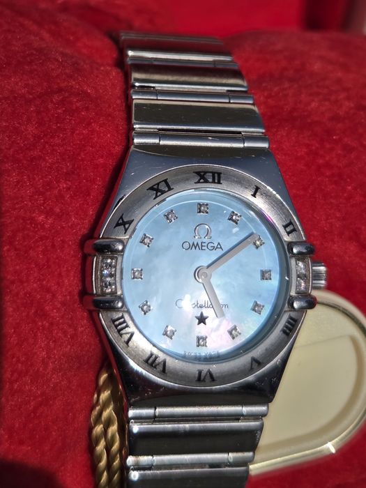Omega Constellation 1566.86 z 16 diamentami pełny zestaw sklepowy