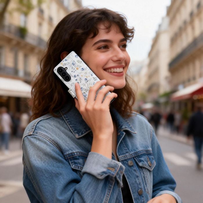 Tech-Protect wallet Galaxy A57 5G spring flowers