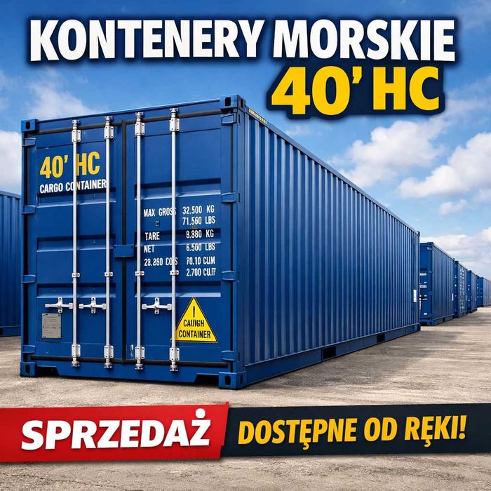 Kontener MORSKI magazynowy 40 HC DV Nowy Używany IICL Zielona Gora HDS