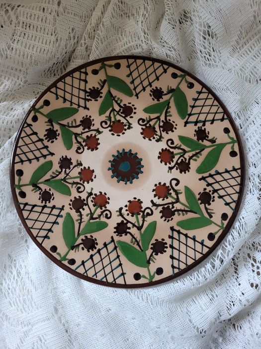 Тарілка велика настінна ЛКСФ кераміка ручна робота