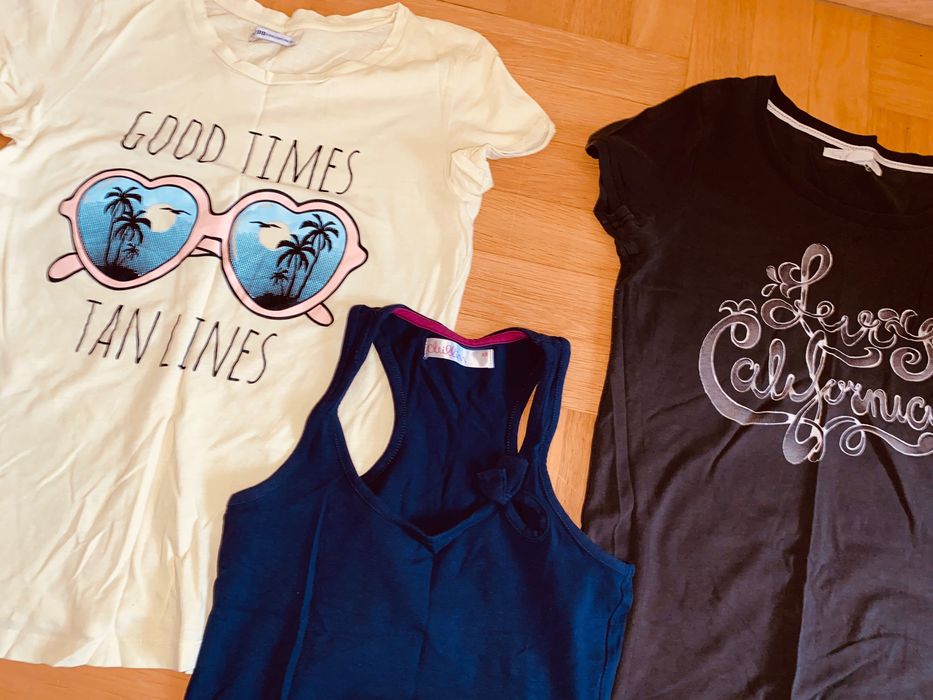 S (152-158) firmowe ubrania młodzieżowe / damskie Cropp i Levi’s