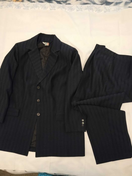 Duży rozmiar -garsonka damska, komplet, kostium granatowy XXXL Nowy.