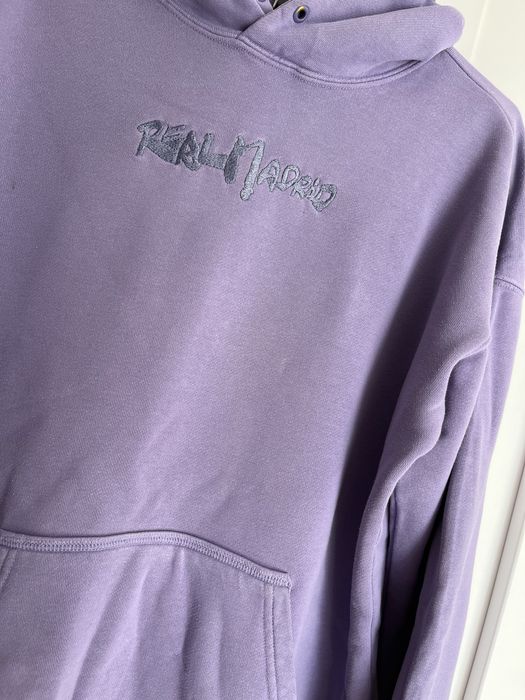 bluza Real Madrid Adidas fioletowa z kapturem S